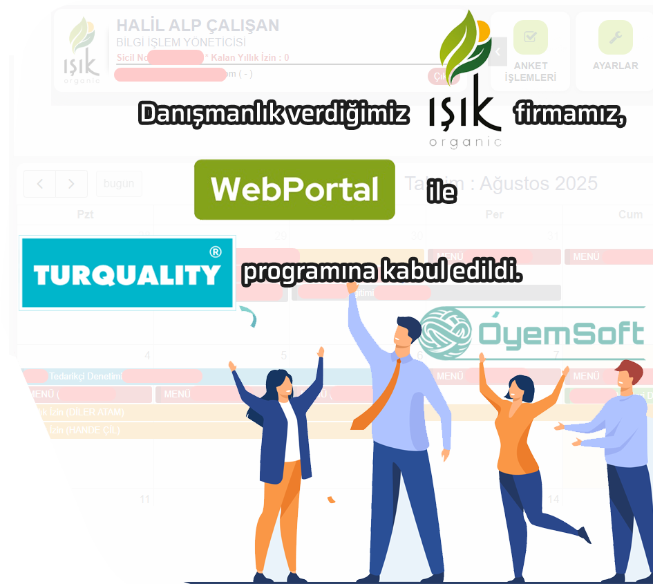 Uzun süredir dijitalleşme kapsamında danışmanlık verdiğimiz IŞIK TARIM firması WebPortal ile birlikte Turquality programına kabul edildi.
